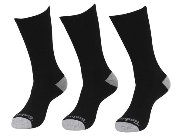  Timberland Men's 3-Pairs Cushioned Crew Socks 