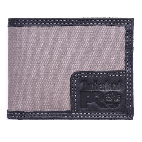  Timberland Men's Pro Whitney Wallet Billfold Canvas & Genuine Leather 