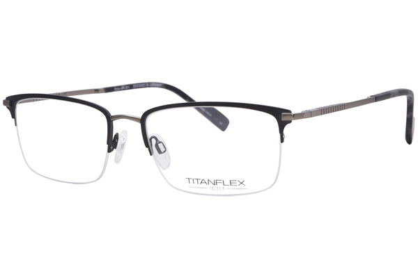  TitanFlex 827081 Eyeglasses Men's Semi Rim Rectangle Shape 