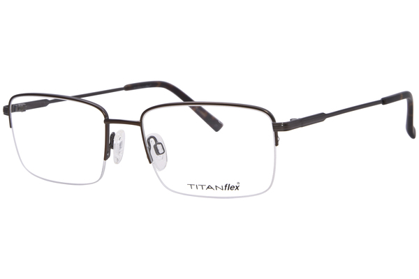 TitanFlex M1014 Eyeglasses Men's Semi Rim Rectangle Shape