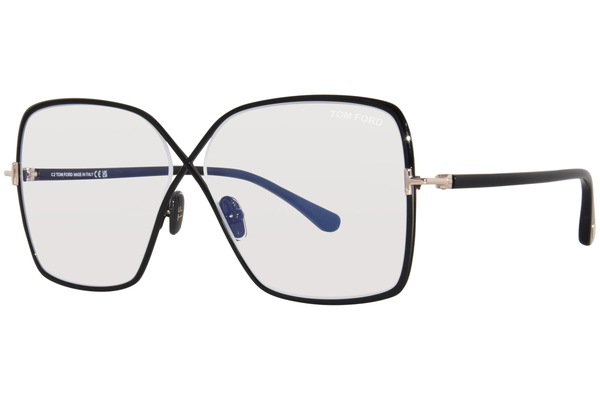 Tom Ford TF5841-B Eyeglasses Women's Semi Rim Butterfly Shape