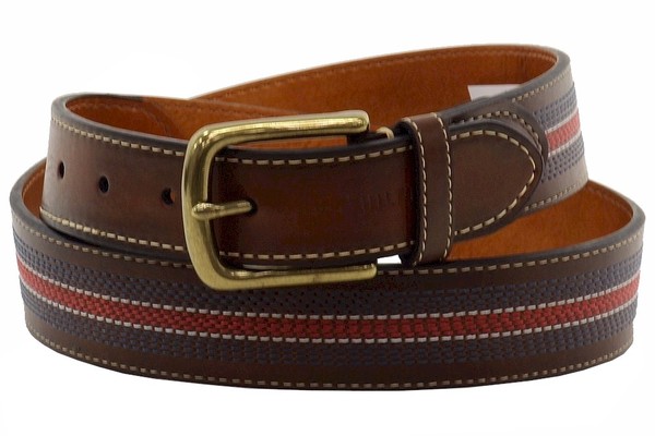  Tommy Hilfiger Men's Center Stitch Leather Belt 