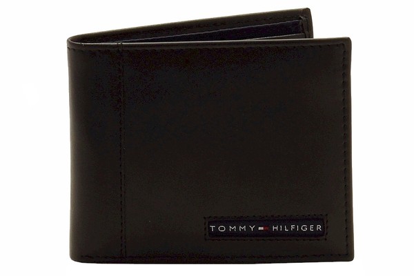  Tommy Hilfiger Men's Genuine Leather Passcase Billfold Bi-Fold Wallet 