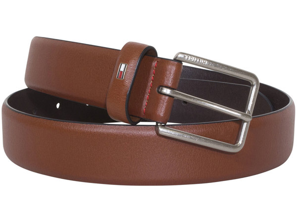 Tommy Hilfiger Men's Leather Belt Smooth Feather Edge