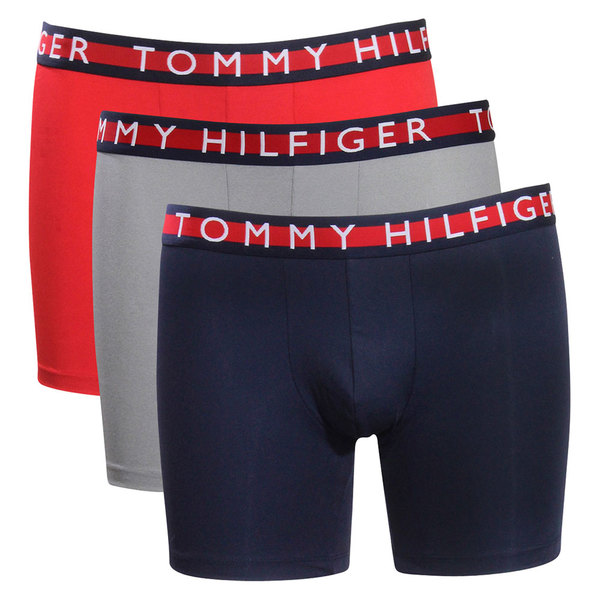  Tommy Hilfiger Men's Micro Rib Underwear 3-Pack Stretch Boxer Briefs 