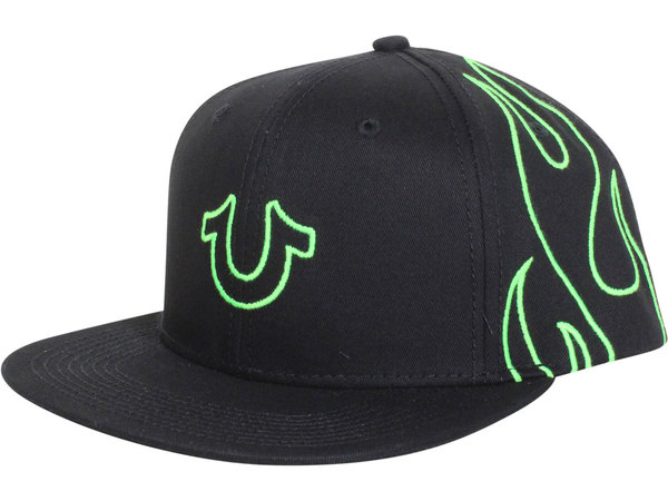 True Religion Flaming Baseball Cap Men's Cotton Snapback Hat