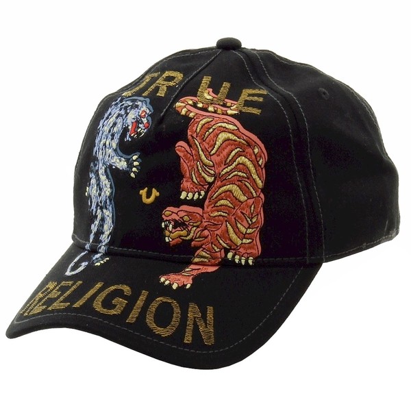  True Religion Men's Panther Tiger Baseball Cap Hat (One Size Fits Most) 