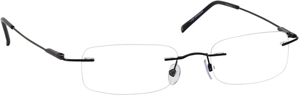 Tuscany Men's Mount-Classic Chassis Eyeglasses E-05 Gunmetal Rimless