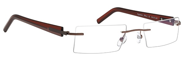  Tuscany Men's Signature Eyeglasses PMB Rimless Optical Frame 