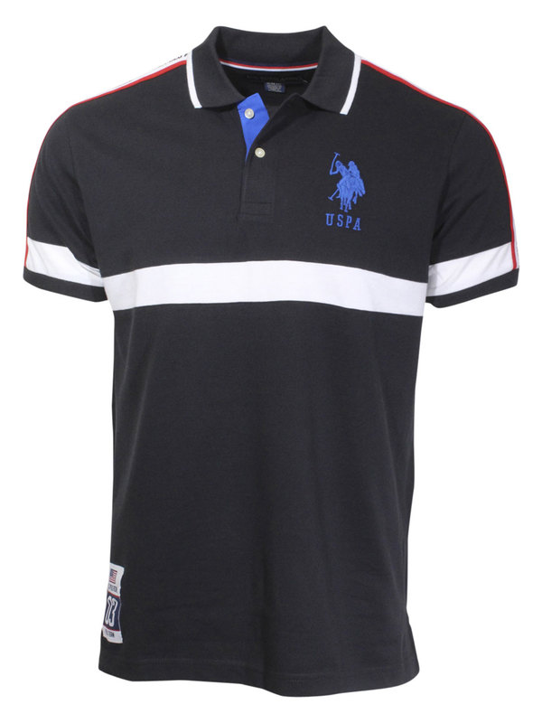 U.S. Polo Association Logo Tape Polo Shirt Men's Slim Fit Short Sleeve