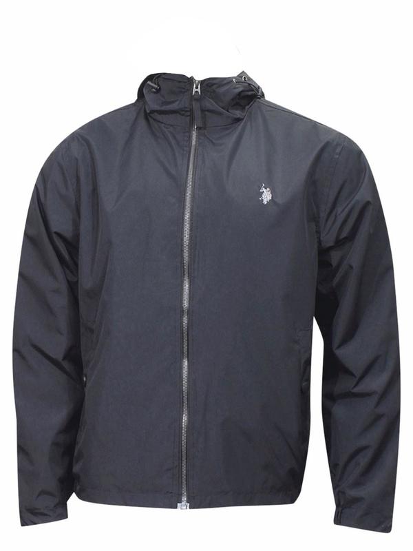  U.S. Polo Association Men's Hooded Windbreaker Jacket 