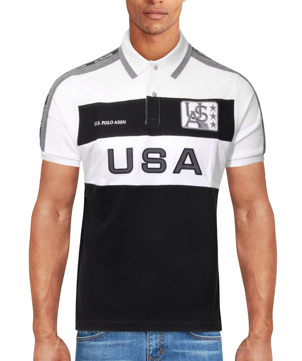 U.S. Polo Association Men's Polo Shirt Slim Fit Logo Tape