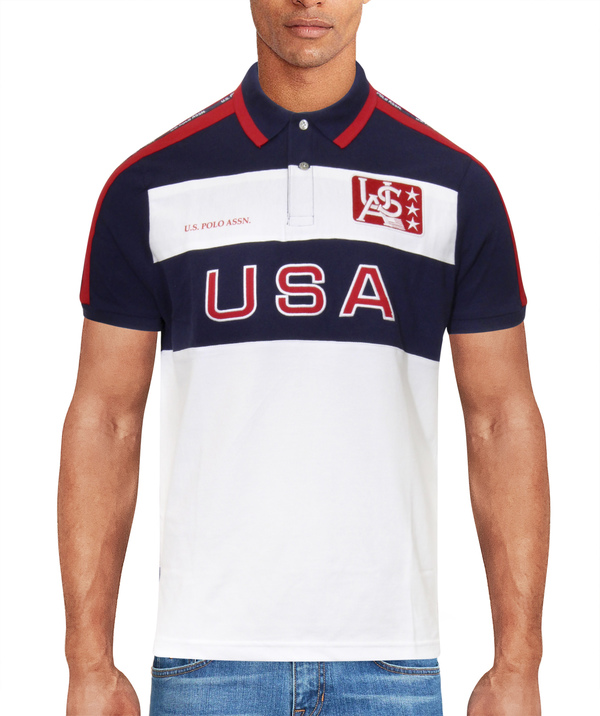  U.S. Polo Association Men's Polo Shirt Slim Fit Logo Tape 