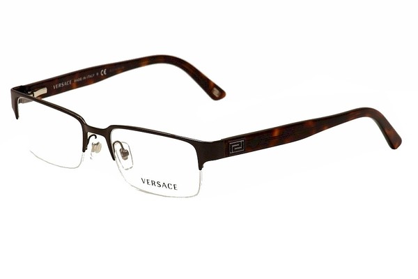  Versace Men's Eyeglasses VE1184 1184 Half Rim Optical Frame 