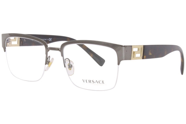  Versace VE1272 Eyeglasses Men's Semi Rim Square Optical Frame 