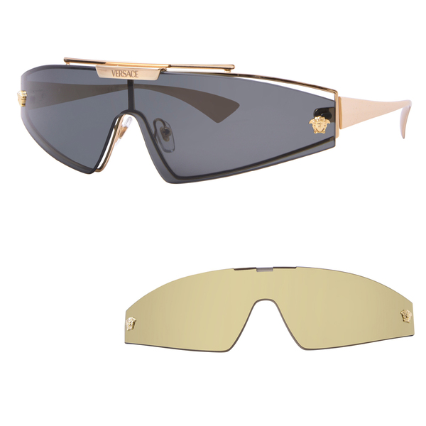  Versace VE2265 Sunglasses Shield with Extra Interchangeable Lens 