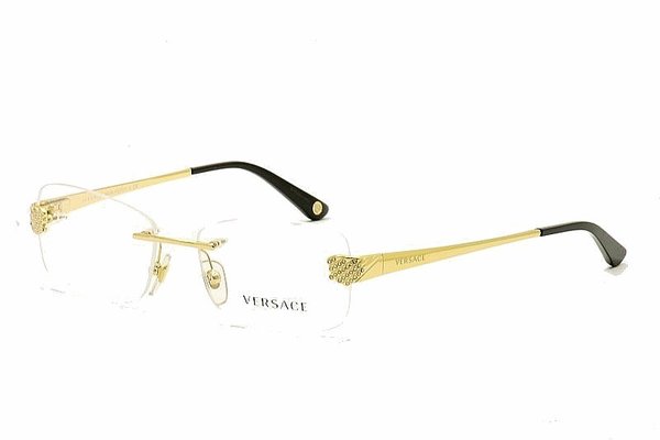 versace rimless eyeglass frames