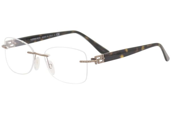 Versace rimless hotsell eyeglass frames