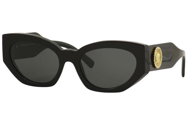 Versace - Medusa Runway Cat-Eye Sunglasses - White Dark Grey