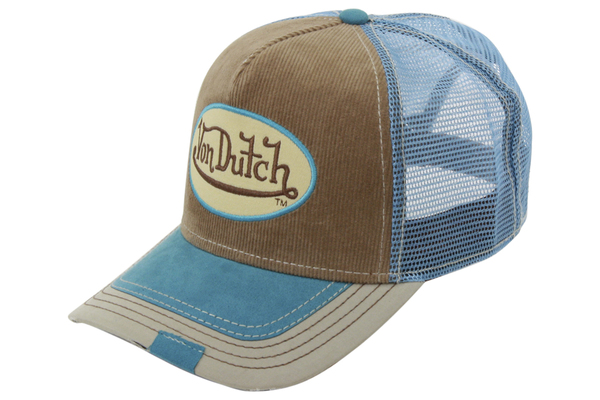  Von Dutch Men's Trucker Corduroy Patch Cap Hat (One Size Fits Most) 