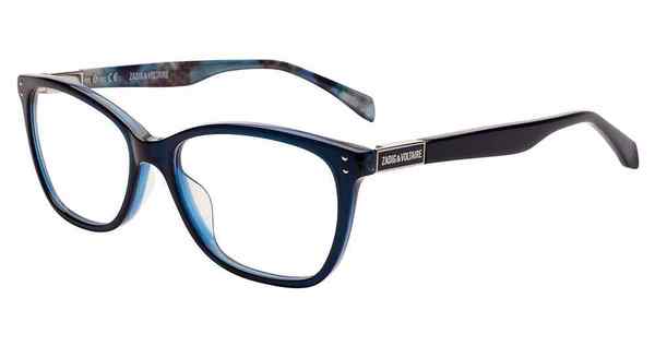  Zadig & Voltaire VZV125 Eyeglasses Women's Full Rim Rectangle Shape 