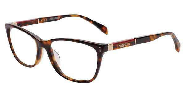  Zadig & Voltaire VZV159 Eyeglasses Women's Full Rim Rectangle Shape 