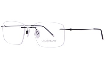 Charmant CH16702 Titanium Eyeglasses Men's Rimless Rectangle Shape