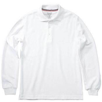 French Toast Toddler Boy's Long Sleeve Pique Polo Uniform Shirt