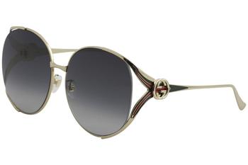Gucci Women's GG0225S Fashion Round Sunglasses