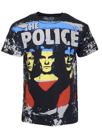 Havok By Liquid Blue The Police Synchronicity T-Shirt Men's Short Sleeve Tie-Dye