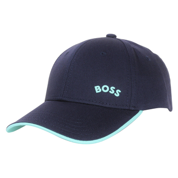 Hugo Boss Mens Cap-Bold-Curved Baseball Cap Open Green Strapback Hat(One  Size)