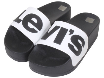 Levis Women's Split-Logo-Platform-Slide Sandals Slip-On Shoes