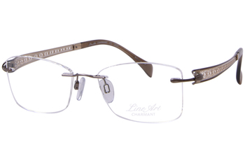 Line Art by Charmant XL2152 Eyeglasses Women's Rimless Rectangular Optical Frame