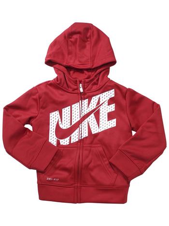 Nike Toddler/Little Boy's Logo Therma Zip Front Hooded Sweatshirt