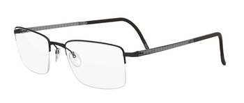 Silhouette Illusion-Nylor 5457 Eyeglasses Men's Semi Rim Square Shape