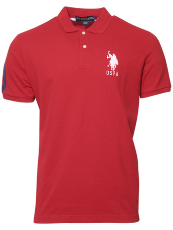 U.S. Polo Association Men's Big Logo Polo Shirt Short Sleeve