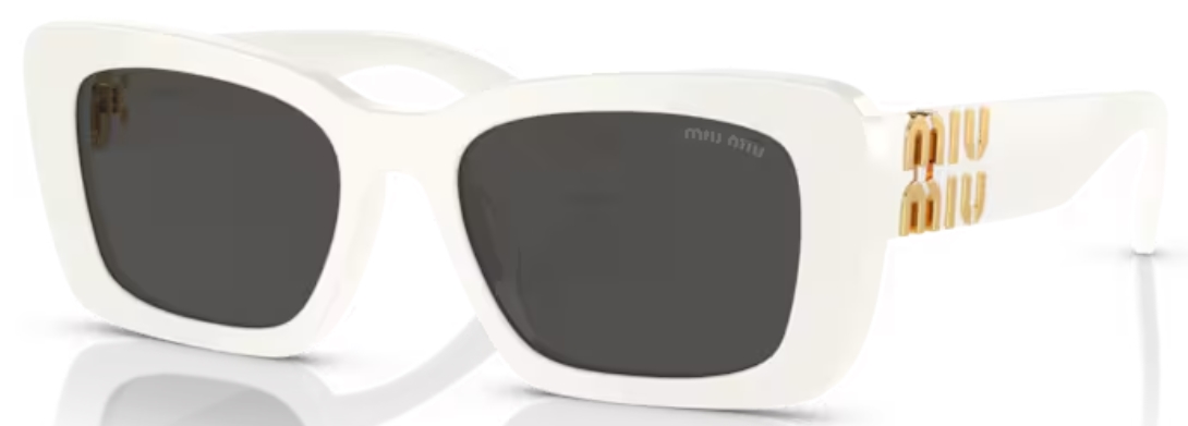 EAN 8056597897532 product image for Miu Miu MU 07YS 1425S0 Sunglasses Women's White/Grey Rectangle Shape 53 18 135 - | upcitemdb.com