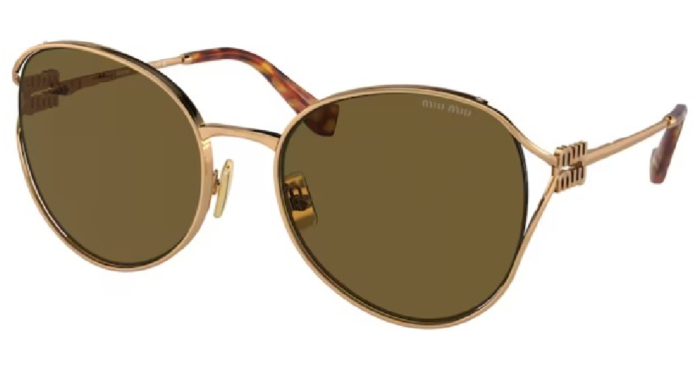 EAN 8056597887014 product image for Miu Miu MU 53YS 7OE01T Sunglasses Women's Gold Brass/Dark Brown 58 20 125 - Lens | upcitemdb.com