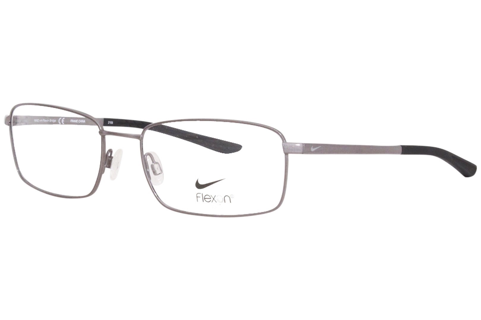 Nike 4283 071 Eyeglasses Mens Satin Gunmetal/Black Full Rim Rectangle ...