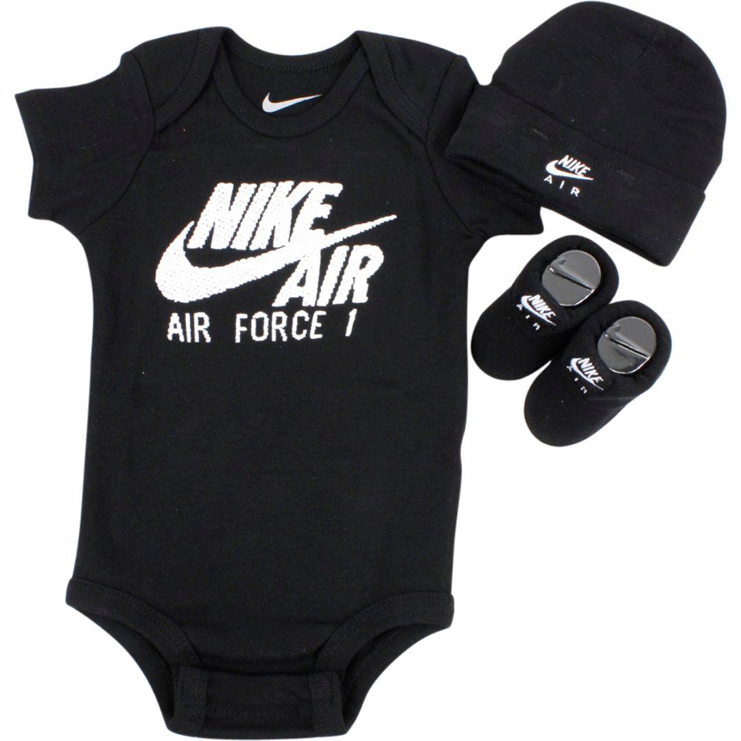 Nike Infant Boy s Air Force 1 Puff Logo 3 Piece Set Hat OneZ Booties JoyLot