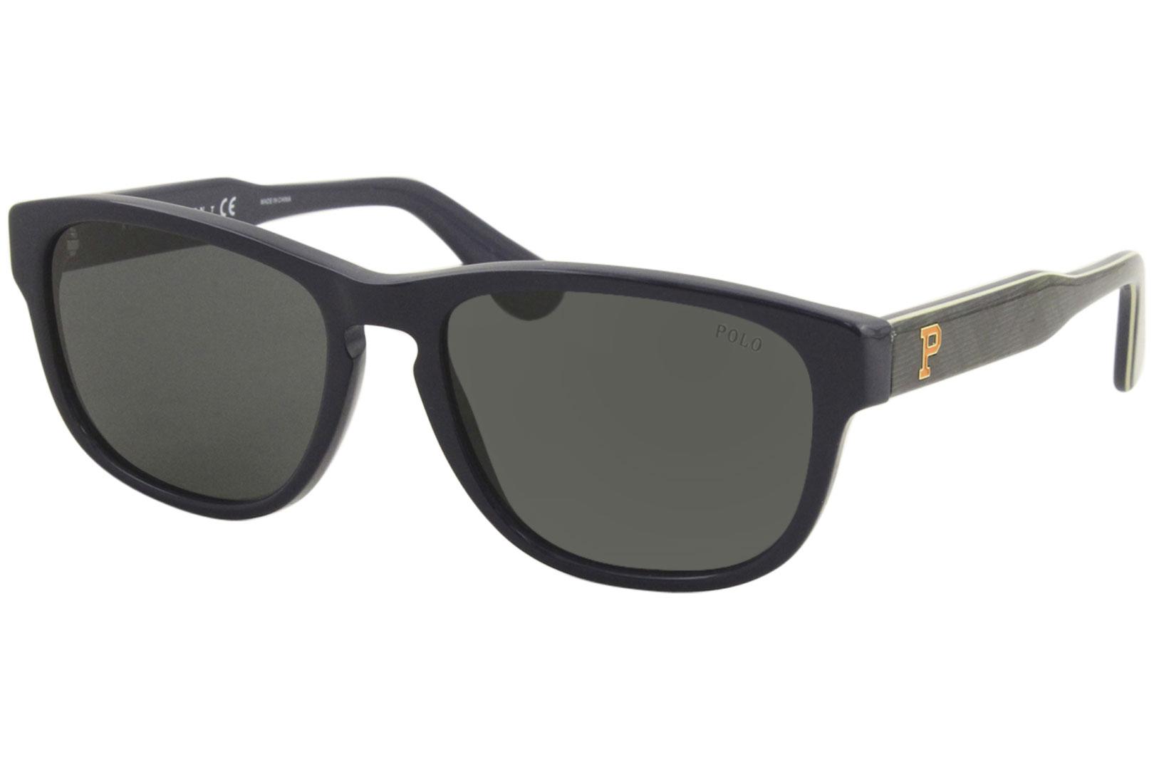 EAN 8056597106801 product image for Polo Ralph Lauren Men's PH4158 PH/4158 5586/87 Navy Blue Square Sunglasses 55mm  | upcitemdb.com