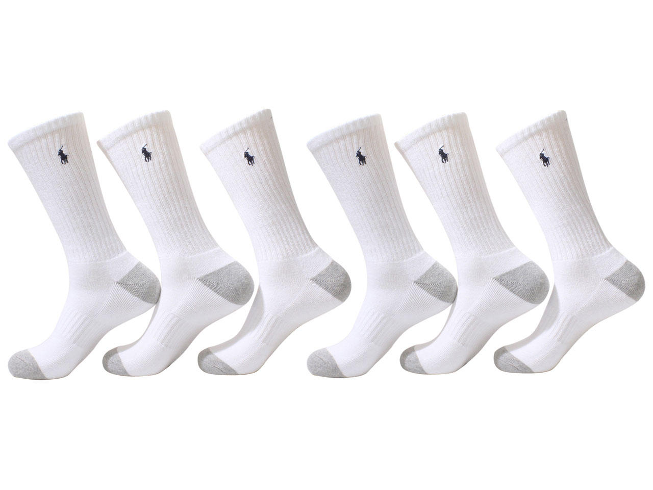 Polo Ralph Lauren Men's Classic Sport Crew Socks Cushioned 6-Pairs |  
