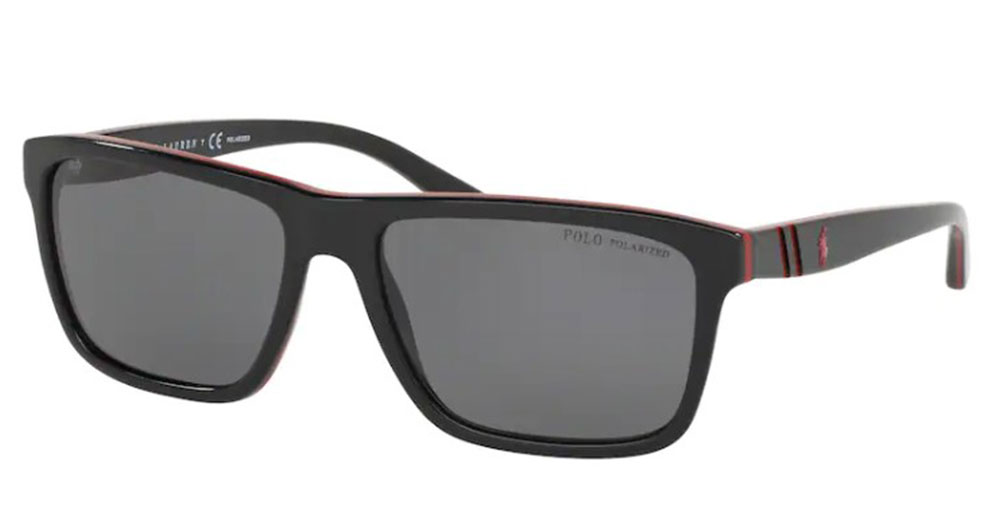 EAN 8056597066006 product image for Polo Ralph Lauren Sunglasses Men's PH4153 5668/81 Shiny Black/Red 58 17 140 - Le | upcitemdb.com