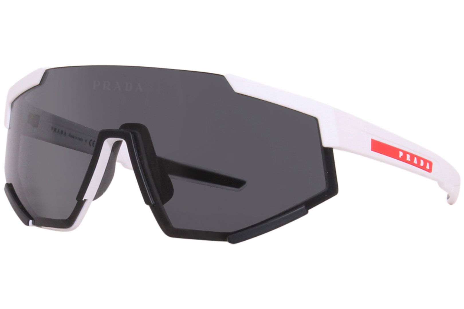 Prada Linea Rossa PS 04WS White Rubber Sunglasses