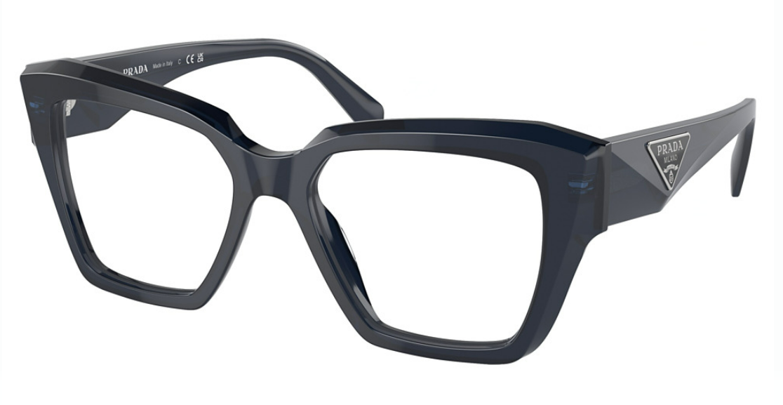 Prada PR 09ZV 08Q1O1 Eyeglasses Women's Blue Transparent Full Rim 51-17 ...