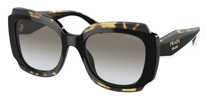 EAN 8056597625692 product image for Prada PR 16YS 01M0A7 Sunglasses Women's Black/Havana/Dark Grey Square Shape 52mm | upcitemdb.com