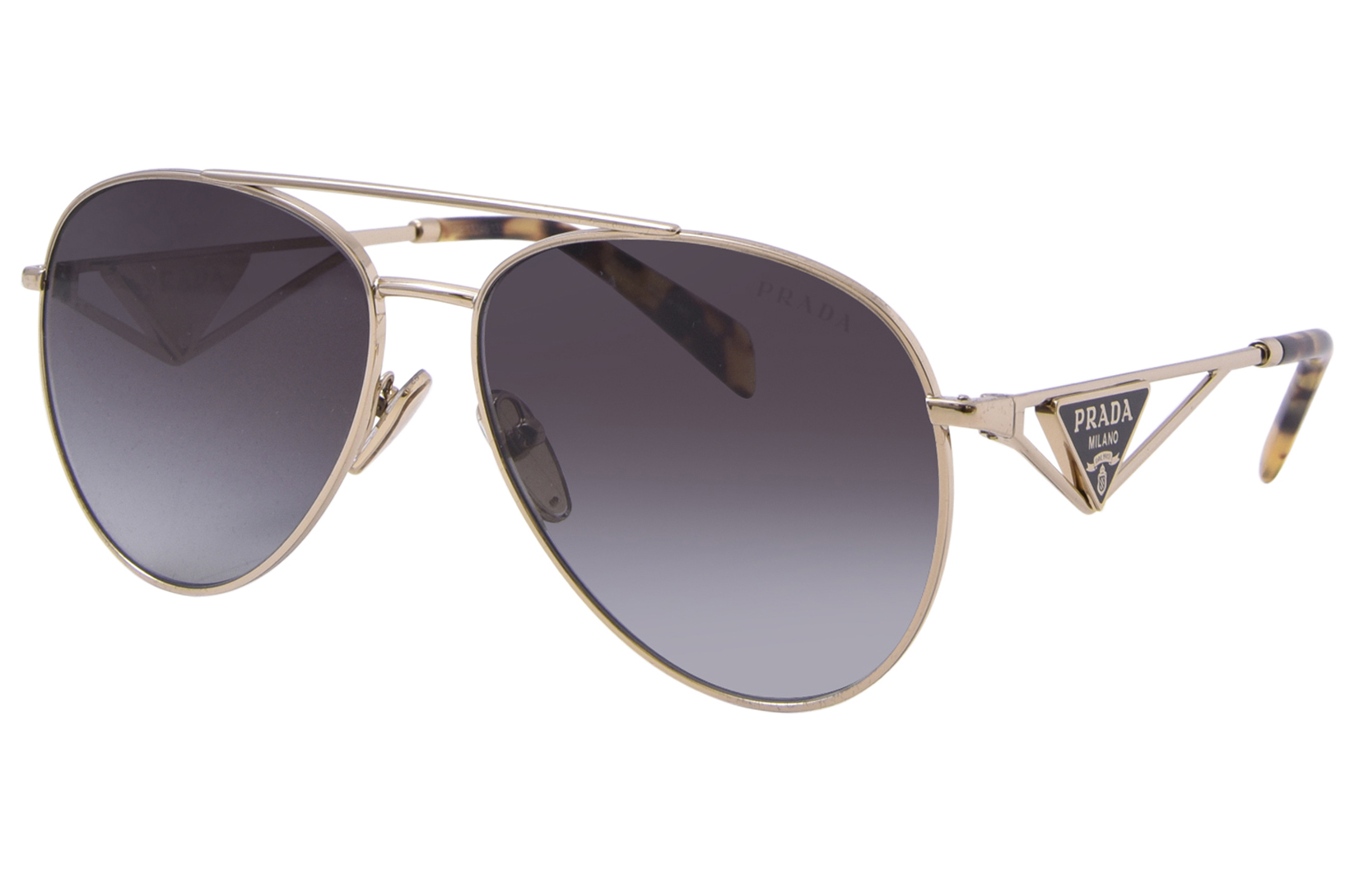 EAN 8056597899765 product image for Prada PR 73ZS ZVN5D1 Sunglasses Women's Pale Gold/Grey Gradient Pilot 58 14 140  | upcitemdb.com