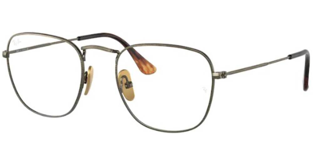 Ray Ban Frank RX8157V 1222 Titanium Eyeglasses Men's Demigloss Antique ...