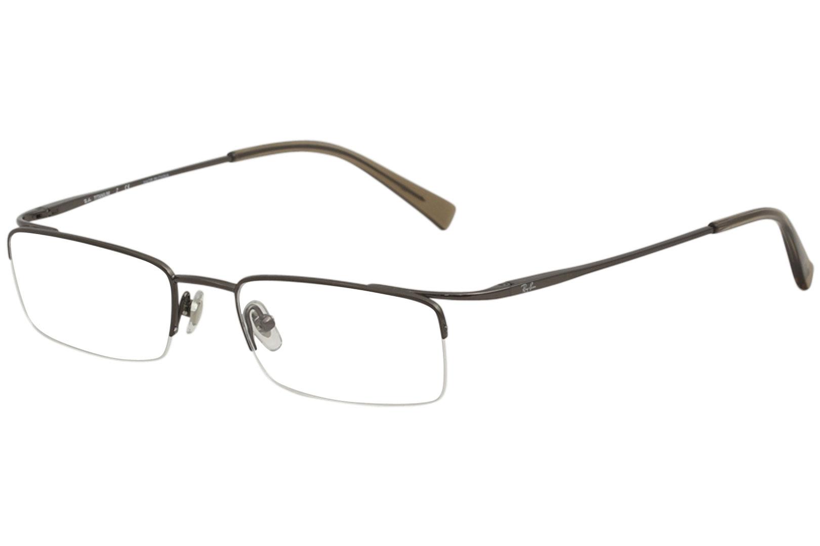 Ray Ban Mens Eyeglasses Rx8582 Rx8582 Rayban Half Rim Titanium Optical Frame