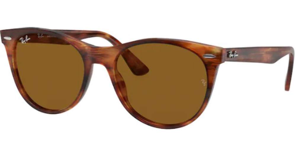 Ray Ban Wayfarer-II RB2185 954/33 Sunglasses Striped Havana/B-15